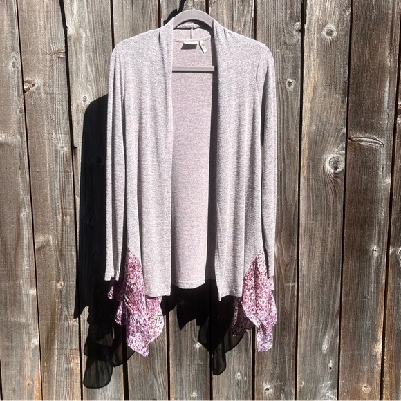 LOGO by Lori Goldstein open pink cardigan sweater size small - Picture 1 of 17
